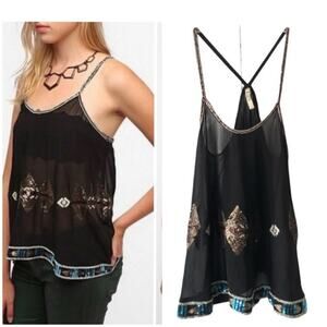 BB Dakota sheer sequin tank